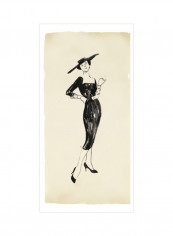 Fashion Glimpse IV Poster Black/Beige 75x90x3.5centimeter
