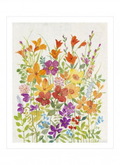 Hot Summer Mix I Wall Poster Purple/Green/Yellow 80x85x3.5centimeter