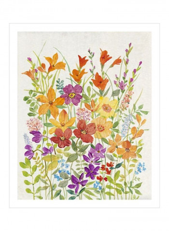 Hot Summer Mix I Wall Poster Purple/Green/Yellow 80x85x3.5centimeter