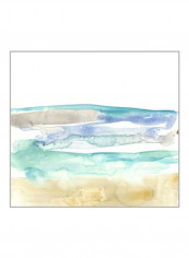 Mountains To Sea I Poster Blue/Beige 65x65x3.5centimeter