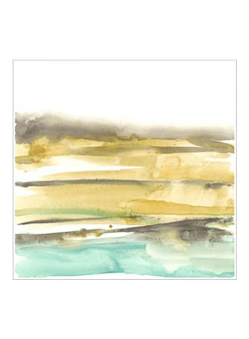 Mountains To Sea III Poster Yellow/Blue 65x65x3.5centimeter