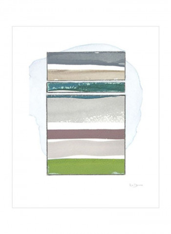 Pacific Horizon II Wall Poster Grey/Beige/Green 60x3.5x75centimeter