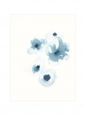Protea III Wall Poster White/Blue 75x80x3.5centimeter