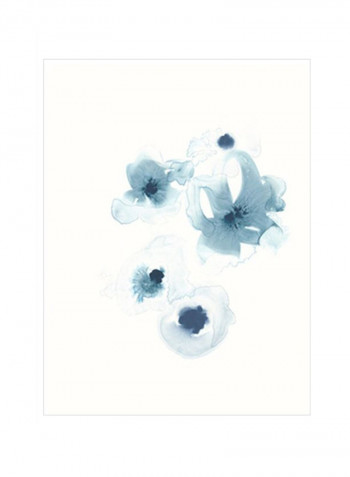 Protea III Wall Poster White/Blue 75x80x3.5centimeter