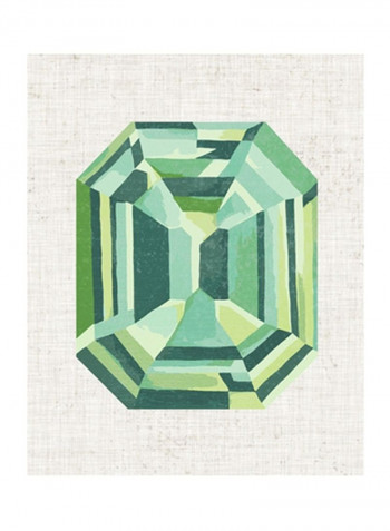 Bijou II Wall Poster Green/Beige 80x85x3.5centimeter