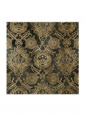 Golden Damask IV Wall Poster Black/Gold 75x75x3.5centimeter