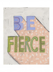 Her Voice III Poster Blue/Pink/Green 80x85x3.5centimeter