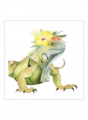 Tropical Halo IV Wall Poster Green/Yellow/Grey 80x3.5x80centimeter