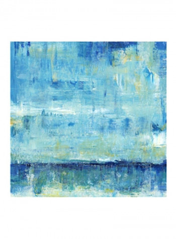 Water Reflection V Wall Poster Blue/Yellow 75x75x3.5centimeter
