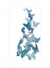 Butterfly Falls II Wall Poster Blue/Green 75x80x3.5centimeter