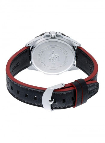 Men's Edifice Leather Analog Watch Efv-120BL-1AVUEF