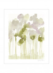 Aquarelle Forest I Wall Poster White/Green/Purple 80x85x3.5centimeter