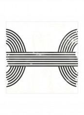 Arc Emblem IV Wall Poster White/Black 80x80x3.5centimeter