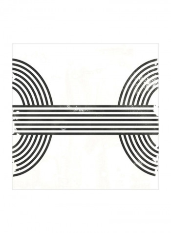 Arc Emblem IV Wall Poster White/Black 80x80x3.5centimeter