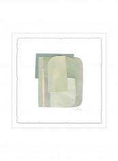 Color Structure IV Poster Green/Beige 80x80x3.5centimeter