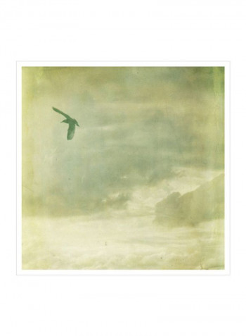 Did You Forget II Wall Poster Green/White 80x80x3.5centimeter