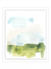 Liquid Valley III Poster Green/Blue/White 65x75x3.5centimeter