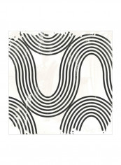 Arc Emblem III Wall Poster White/Black 80x80x3.5centimeter