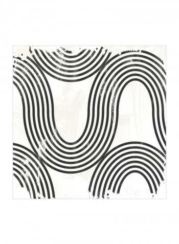 Arc Emblem III Wall Poster White/Black 80x80x3.5centimeter