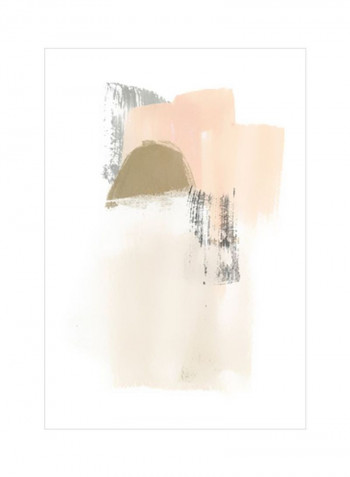 Blush Abstract V Wall Poster Pink/Beige/Grey 75x80x3.5centimeter