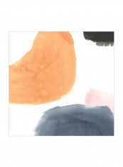 Color Swatch VI Wall Poster Orange/Grey/White 65x65x3.5centimeter
