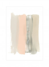 Blush Abstract II Wall Poster Grey/Pink/White 75x80x3.5centimeter
