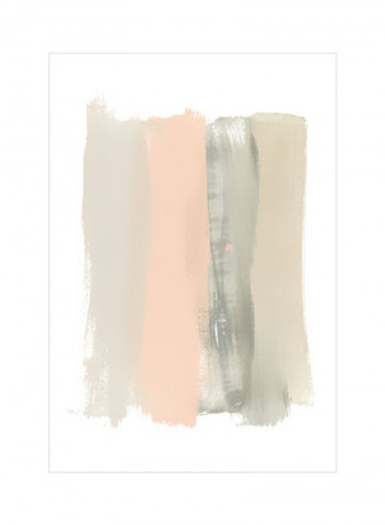 Blush Abstract II Wall Poster Grey/Pink/White 75x80x3.5centimeter
