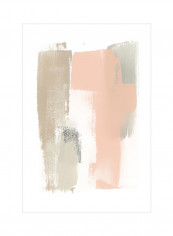 Blush Abstract VI Wall Poster Pink/Beige/Grey 75x80x3.5centimeter