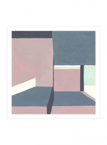 Shadow Of The Walls I Wall Poster Pink/Blue 80x80x3.5centimeter