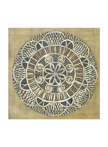 Woven Round II Wall Poster Beige/Brown/White 80x80x3.5centimeter