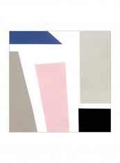 Color Blocks III Wall Poster Blue/Brown/White 80x80x3.5centimeter