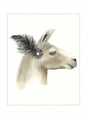 Downton Animals I Wall Poster Grey/Black/Pink 80x85x35centimeter