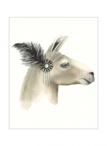 Downton Animals I Wall Poster Grey/Black/Pink 80x85x35centimeter