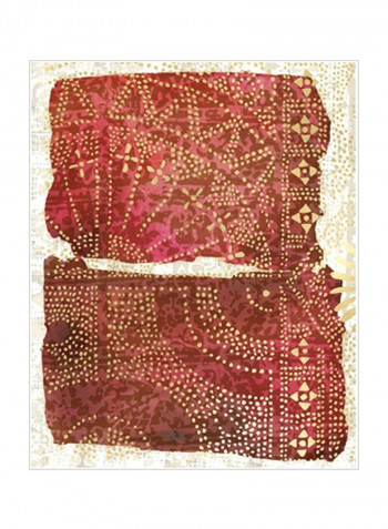 Glimmer Sari I Wall Poster Red/Yellow 80x3.5x85centimeter