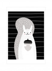 Mix And Match Animal X Wall Poster Black/White/Grey 75x80x3.5centimeter