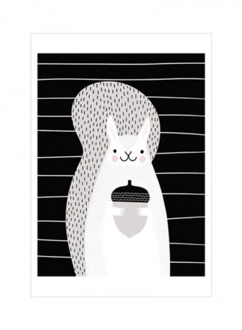 Mix And Match Animal X Wall Poster Black/White/Grey 75x80x3.5centimeter