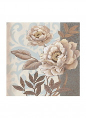 Parisian Peony I Wall Poster Brown/Beige 80x80x3.5centimeter