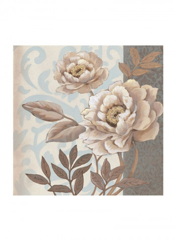 Parisian Peony I Wall Poster Brown/Beige 80x80x3.5centimeter