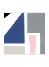 Color Blocks II Wall Poster Blue/Grey/White 80x80x3.5centimeter