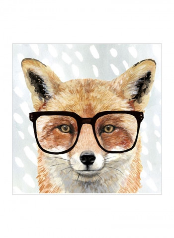 Four-Eyed Forester I Wall Poster Brown/Grey/Black 80x3.5x80centimeter