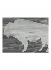Vintage Plains Animals V Wall Poster Black/Grey 80x75x3.5centimeter