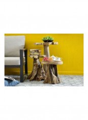 3-Piece Living Stools Multicolour