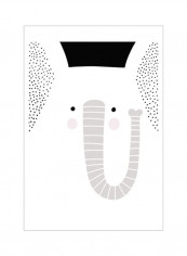 Mix And Match Animal II Wall Poster White/Black/Grey 75x80x3.5centimeter