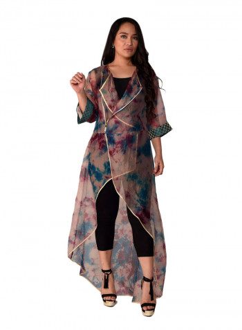 Asymmetrical Organza Jacket Multicolour