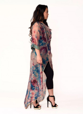 Asymmetrical Organza Jacket Multicolour