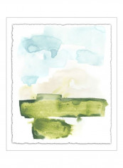 Liquid Valley VII Poster Green/Blue/White 65x75x3.5centimeter