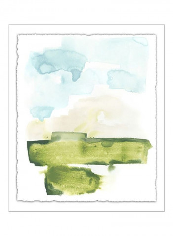 Liquid Valley VII Poster Green/Blue/White 65x75x3.5centimeter