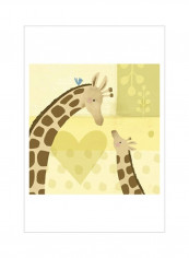 Mama And Me I Wall Poster Yellow/Brown/Blue 75x75x3.44centimeter