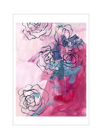 Inner Music II Poster Pink/Blue/Black 75x80x3.5centimeter