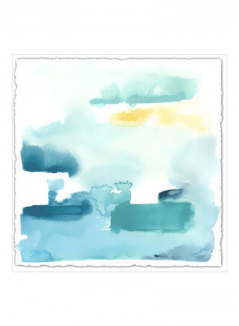Liquid Shoreline IX Poster Blue/Yellow 65x65x3.5centimeter